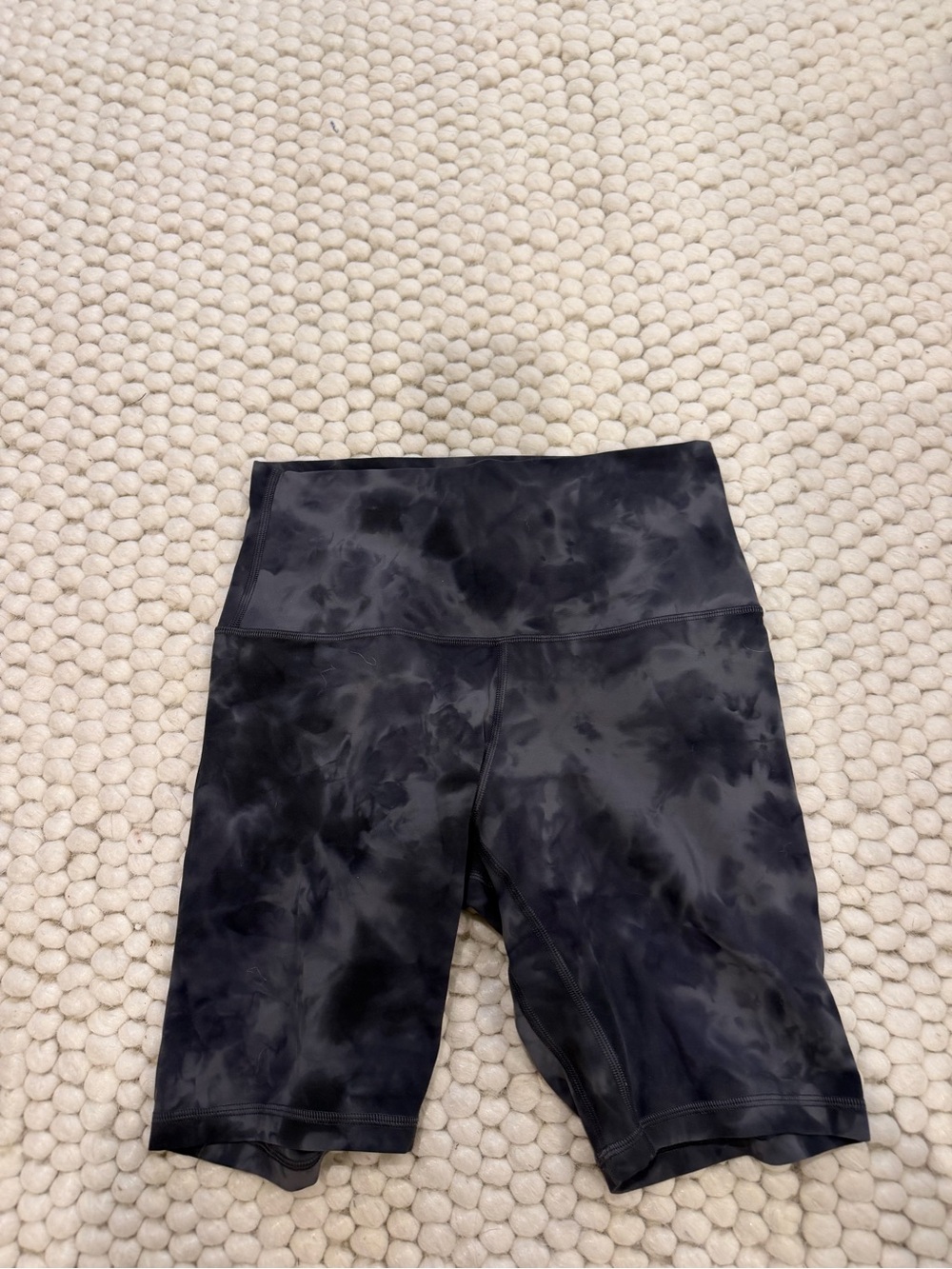 lululemon athletica Black Tie-Dye High-Rise Bike Shorts
